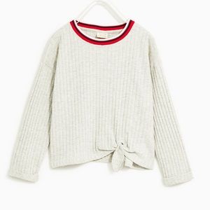 Zara Ribbed Top With Knot